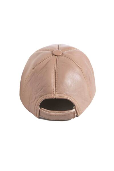 OnMyHead Unisex Beige Leather Cap