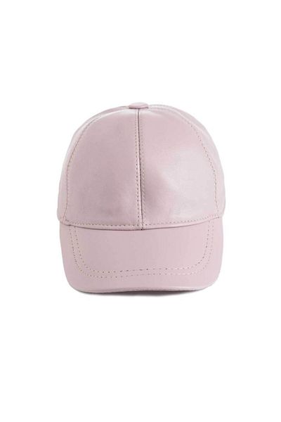 OnMyHead Unisex Pink Leather Hat Cap