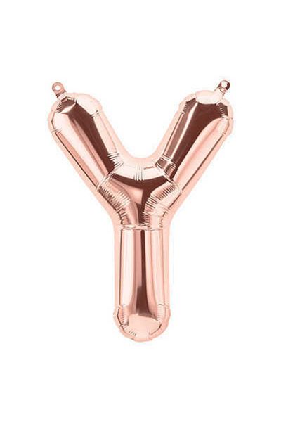 Deniz Party Store Rose Gold Foil Balloon 16" Inch 40 Cm ( Y ) Letter