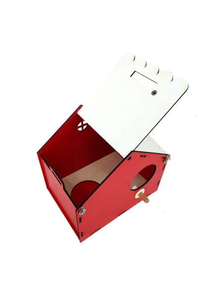 Demo Tasarım Muhabbet Kuşu Yuvalık Çatılı Yuvalık