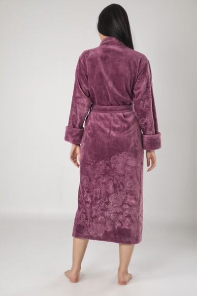 Nuşa Fusta de damă din prune Jacquard Bambo Halat de baie din bumbac