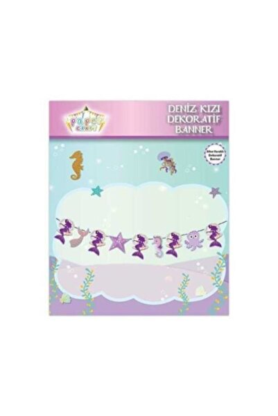 Happyland Deniz Kızı Simli Dekoratif Figür Banner