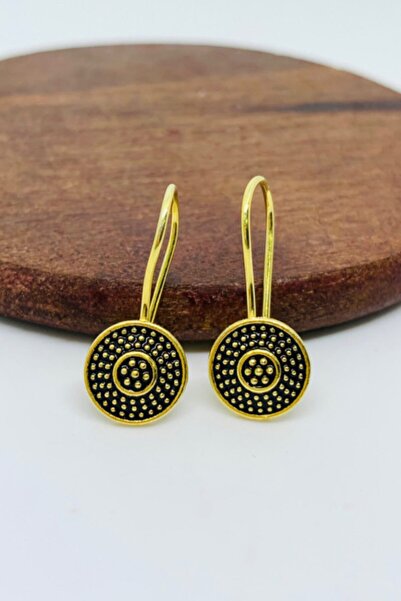 Artuklu Telkari 925 Ayar Gümüş Altın(gold) Kaplama Mineli Mardin Midyat Hasırı Küçük Boy Kadın Küpe