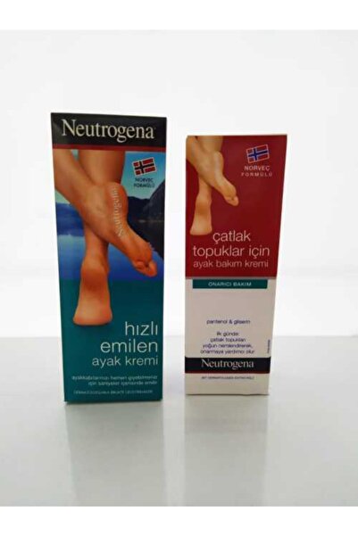 Neutrogena Norwegian Formula Heel Crack Cream 50 ml + Fast Absorbing Foot Cre...
