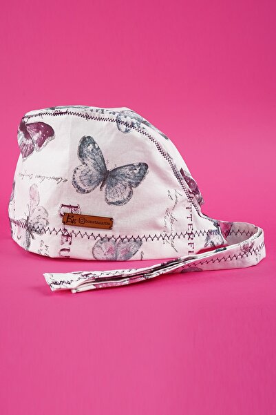 Best Bone Fuşya Kelebek Desenli Cerrahi Bone