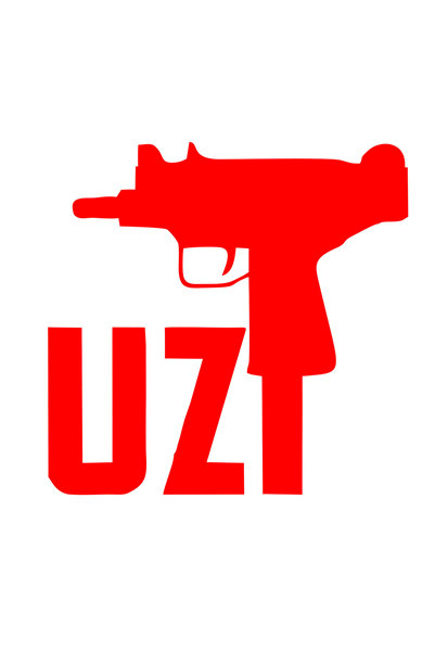 Sticker Fabrikası Uzi Machine Sticker 15x15 Cm 00095