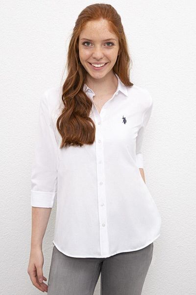U.S. Polo Assn. Cămașă albă de damă