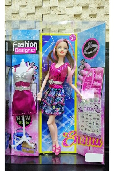 Sunman Oyuncak Manken Bebek Yedek Elbiseli Aksesuarlı Kız Çocuk Evcilik Oyuncakları