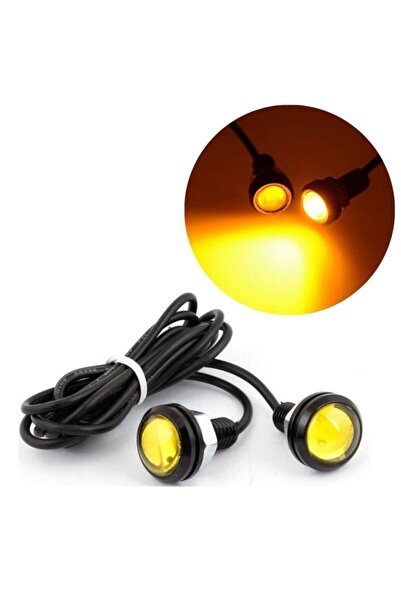 Carmind Kartal Gözü Oto Ayna Altı Led Turuncu 23mm (2 Adet)