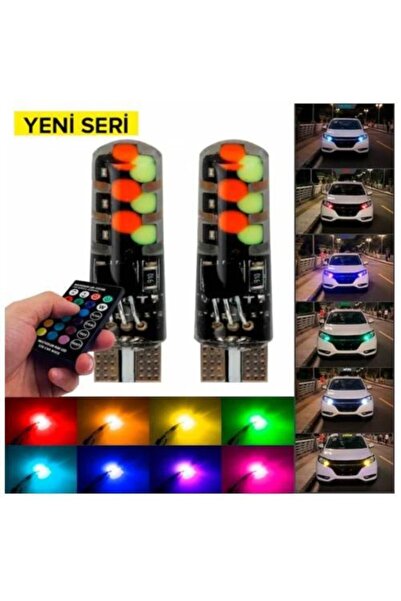 Sevenyol Fiat Linea T10 Park Ampülü 12 Led Rgb Uzaktan Kumandalı Aydınlatma