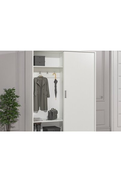 Missia Mobilya Napoli Sürme Kapaklı Portmanto Beyaz-beyaz