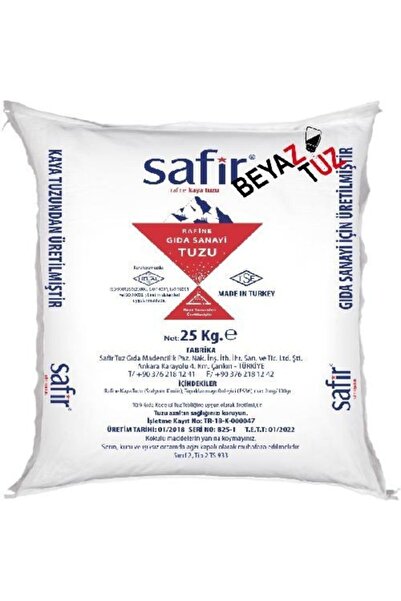 SafirTuz Safir Çankırı Kaya Tuzu 25 Kg