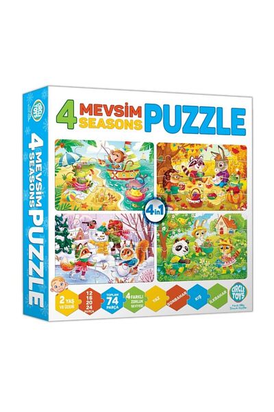 AteşTech Baby Puzzle 4 Seasons 18 Months+