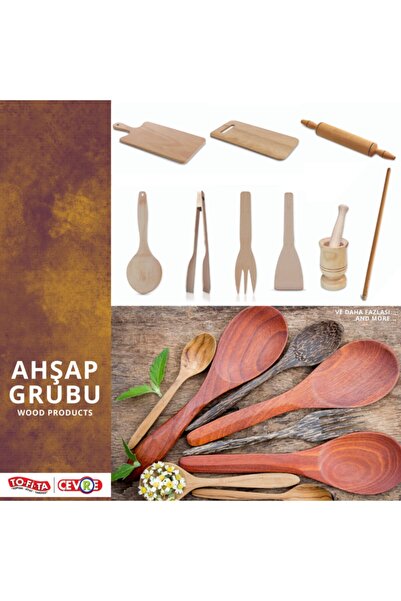 TO-Fİ-TA toptanfiyattarifesi Wooden Tongs Large 30 cm Wooden Bpa Free White