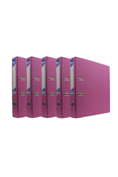 Noki Narrow Plastic Folder (56412-070) Pink Pack of 5