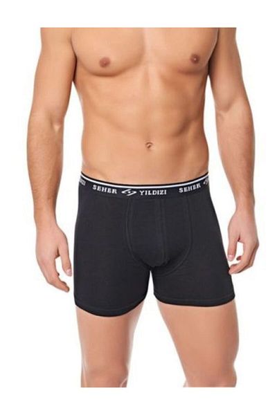 Seher Ανδρικό Black Lycra Boxer 6 Pack 0060