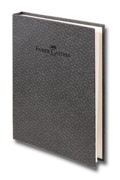 Faber Castell Bamboo Series A5 Hard Cover Hidden Spiral 140 Sheets Lined Notebook Dark Gray