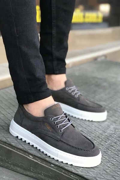 Knack Pantofi casual model T12 din piele intoarsa gri