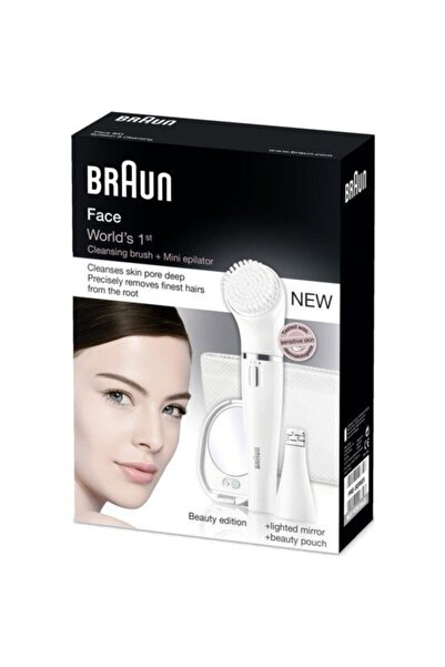 Braun Face 831 - Yüz Epilatörü Ve Yüz Temizleme Fırçası, Ek Pil Ile Birlikte