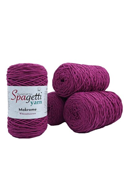 Spagettiyarn Menekşe Makrome Ip - 4'lü Set