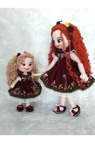 OYUNCAKPARK Anne Kız Yaz Bebekler Takımı Amigurumi Oyuncak