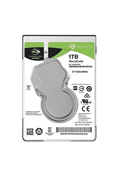 Seagate Φορητός υπολογιστής BarraCuda® με σκληρό δίσκο 1TB, 5400rpm, μνήμη ca...