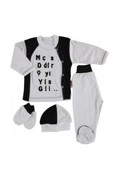 Yonca Çocuk Fan Bodysuit Set Newborn 0-3-6 Months 4-Piece