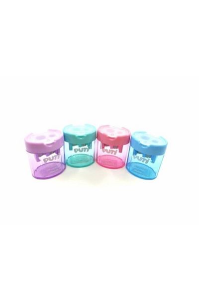 Puti Pastel Colored Pencil Sharpener with Double Holes - Set of 4