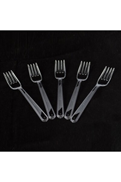 Karaca Ambalaj شوكة بلاستيك شفاف فاخر 100 قطعة