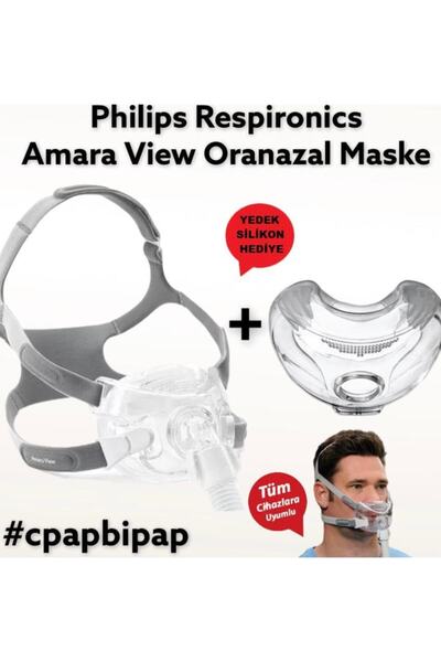 Philips Amara View Uyku Apnesi Maskesi Medium+large
