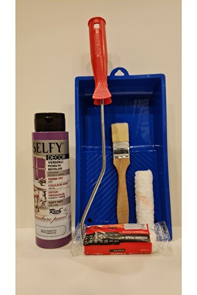Rich Selfy Decor 500 Cc (750 Gr) Amatis Mor Kendinden Vernikli Dolap Boyama Seti
