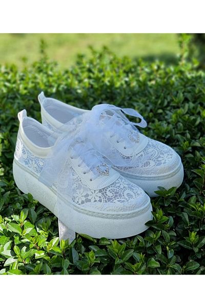 Ayakkabı Tutkusu Stilo ® Bridal Shoes 5cm Lace Stylish and Comfortable
