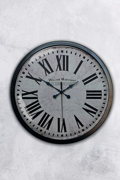 Kasva Concept Gift 40 cm Black Metal 2021 Fashion Wall Clock
