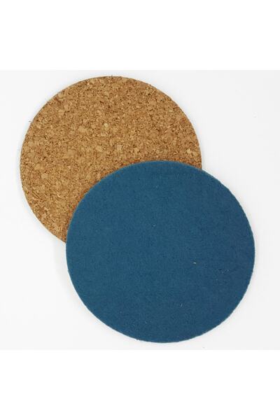 direkt-al لباد فطر أزرق مزدوج الجوانب مستدير تحت الأكواب 4 قطع