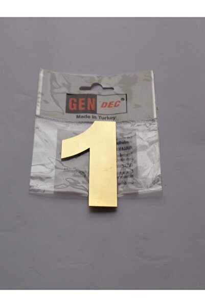 GENDEC 8 Cm Altın Sarı Paslanmaz Metal No:1 Kapı Numarası ,villa ,birim No