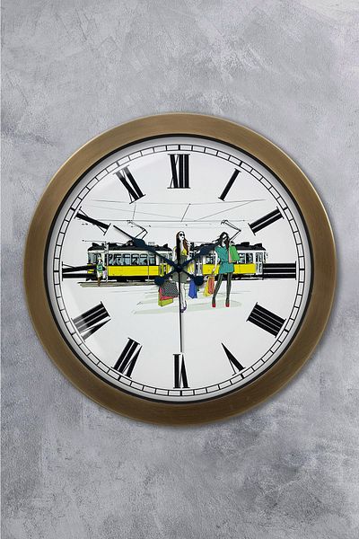 Kasva Concept 36 cm Tumbled Metal Fashion Wall Clock