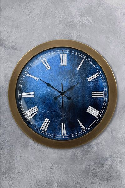 Kasva Concept 36 cm Antique Metal Ekol Wall Clock