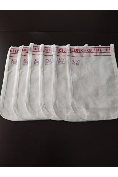 Kelebek Kese 6 قطع مناشف حمام سميكة بيضاء