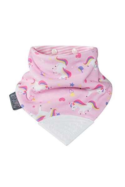 CHEEKY CHOMPERS Unicorn Love Pink Baby Neckerchew - مريلة