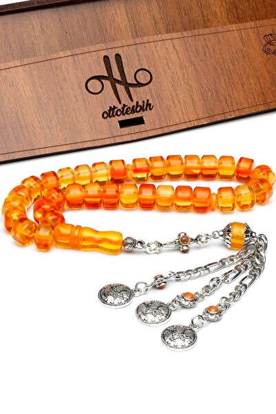 OTTOTESBİH Mărgele de rugina cu ciucuri de Halep, 7x10 mm, culoare galben-roș...