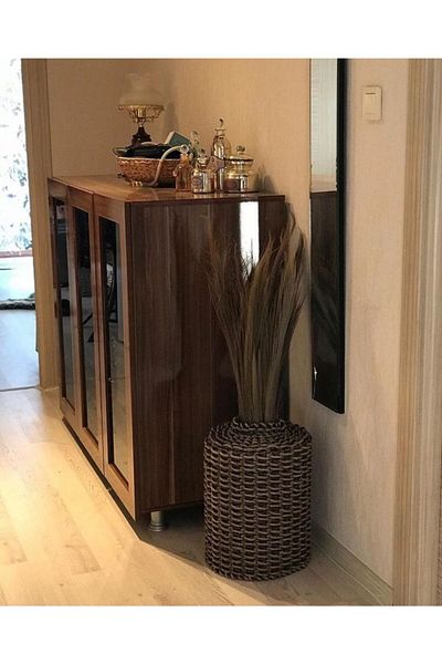 Egindra 45 cm Metal Wire Mesh Braided Pampas Vase - Special Design