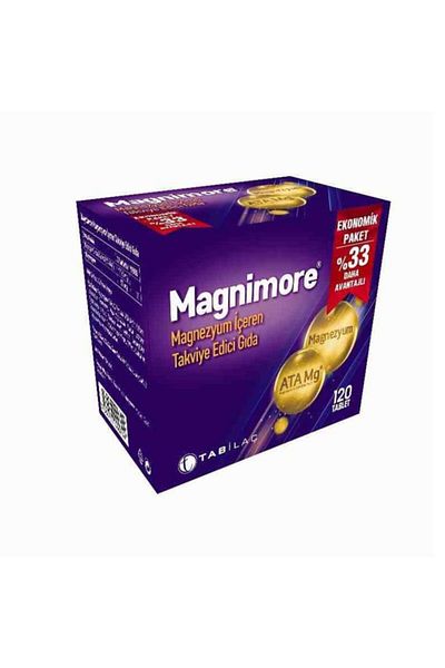 Magnimore 120 Tablets Containing Magnesium Food Supplement