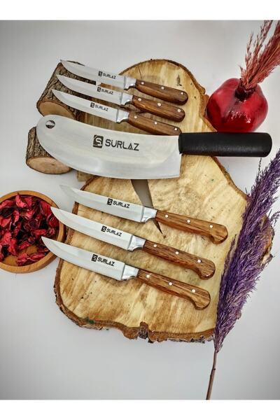 SürLaz Sürmene Usta Mutfak Seti, Et, Sebze, Meyve Bıçak + Soğan, Ezme Satırı