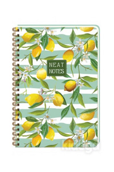 KESKİN COLOR 17*24 100 coli Copertă rigidă cu rigle Neat Notes Fruit Garden-lemo