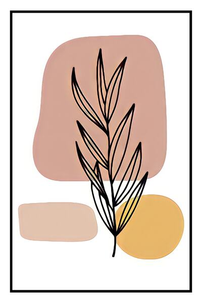 hediyeniburadabul Art Collection Abstract Design Wooden Painting Poster