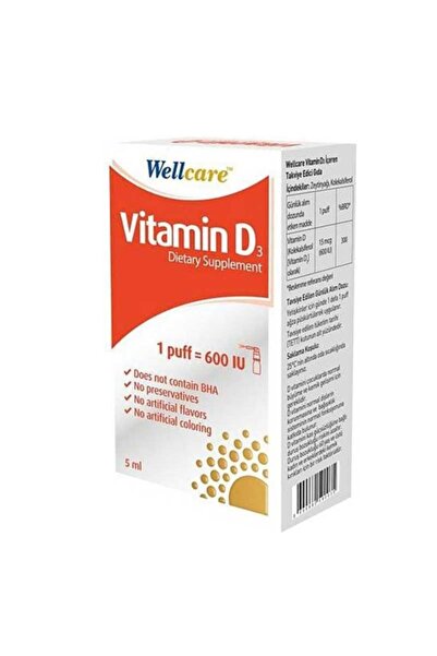 Wellcare Vitamin D3 Içeren 5 Ml 1 Fıs 600Iu