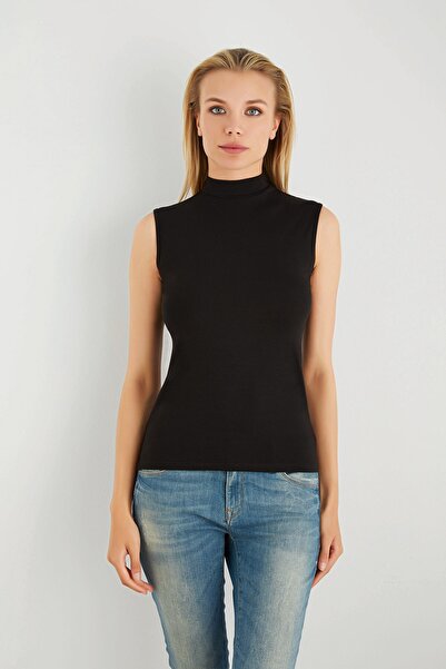 Sevim Tricou fără mâneci pentru femei, cu gât roscat din 2 piese