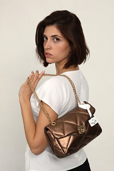 Top All BAG Bronze Women's Hand And Shoulder Quilted Bag