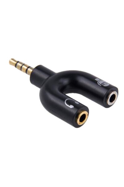 TAYFUN Aux To 2 Aux 3.5mm M/2f Adaptör (kulaklık/mikrofon) Kulaklık Ve Mikrof...