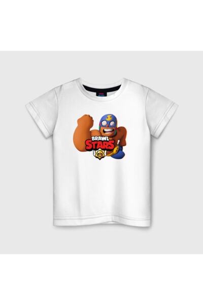 GALASHOP Brawl Stars El Primo Çocuk Beyaz Tshirt Model 71